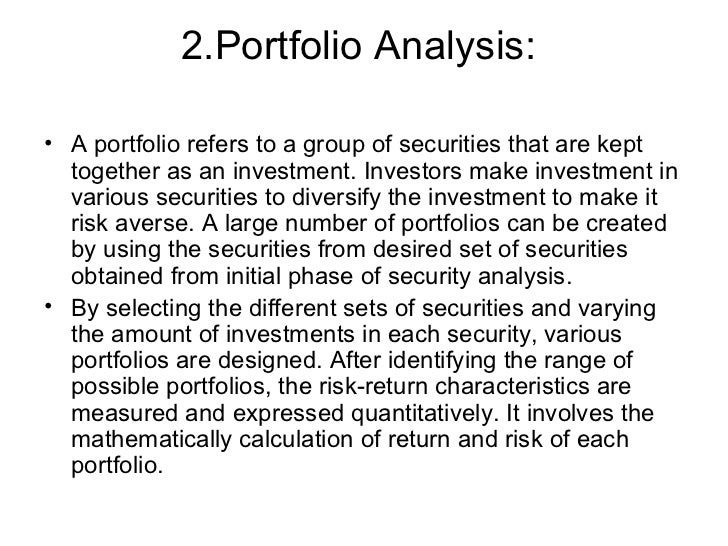 Introduction portfolio management