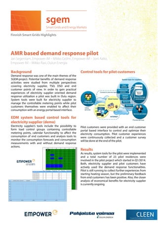 AMR based demand response pilot