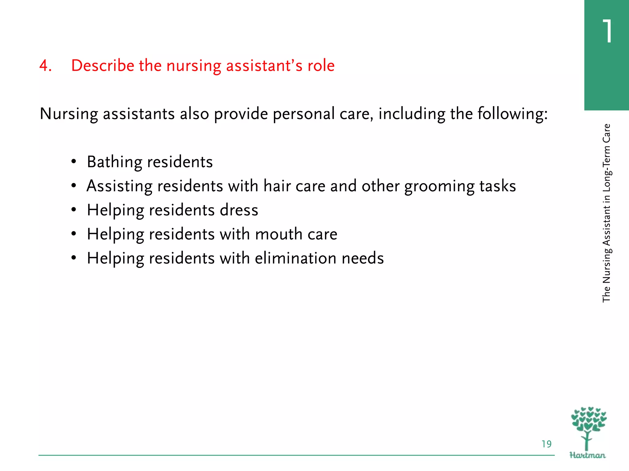01 ppt hartman's nursing assistant care the basics 5e | PPTX
