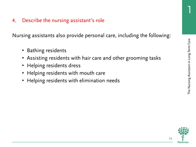 01 ppt hartman's nursing assistant care the basics 5e | PPT