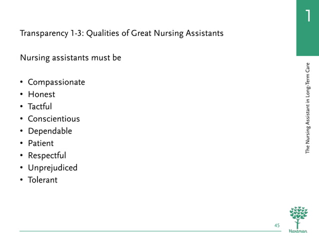 01 ppt hartman's nursing assistant care the basics 5e | PPT