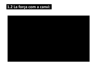 1.2 La força com a canvi:
 