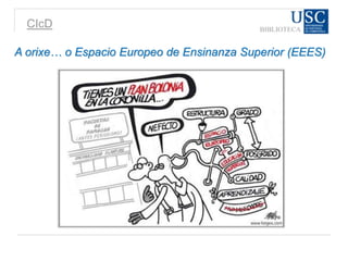 CIcD
A orixe… o Espacio Europeo de Ensinanza Superior (EEES)
 
