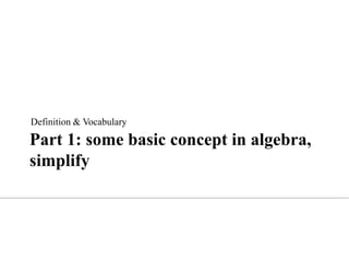 Definition & Vocabulary
 