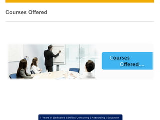 © 2012 SAP AG. All rights reserved. ‹#›7 Years of Dedicated Service| Consulting | Resourcing | Education
Courses Offered
 