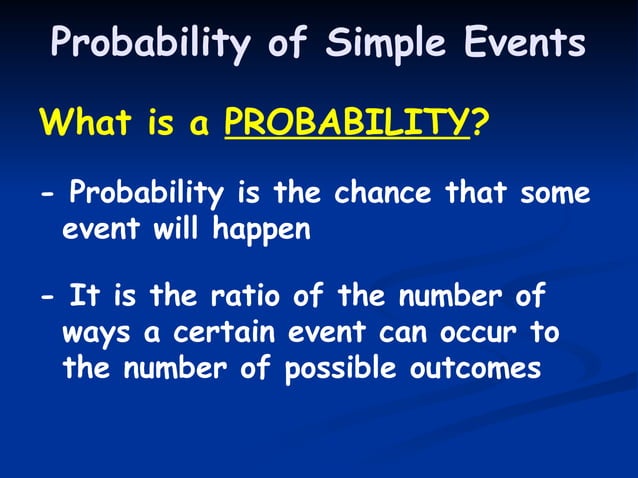 01_Probability of Simple Events.pptx math 10 | PPTX