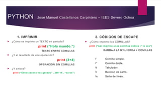 01 PROGRAMACIÓN PYTHON para principiantes | PPTX