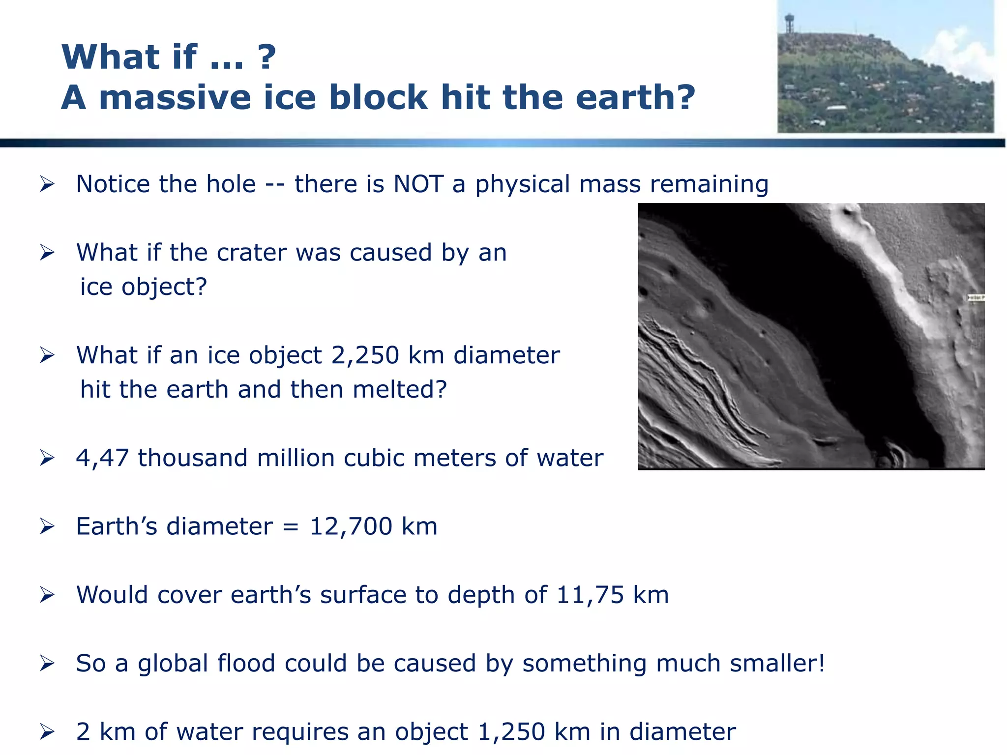 NASA -- Mars -- Hellas Planitia --
1,400 mile (2,250 km) diameter crater
evidence of large space object impacts
 
