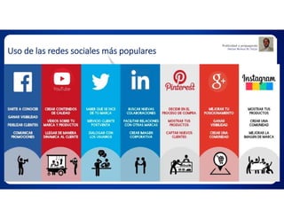 Uso de las redes sociales más populares
 