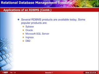 Open Source Rdbms 01 rdbms session01 | PPS