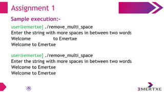 Assignment 1
Sample execution:-
 