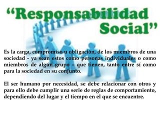 Responsabilidad social y relacionamiento comunitario