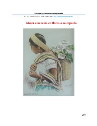 Revista de Temas Nicaragüenses
No. 167 –Marzo 2022 – ISSN 2164-4268 - http://www.temasnicas.net/
209
Mujer con cesta ce flores a su espalda
 