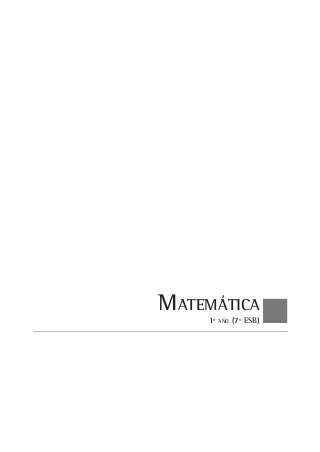 MATEMÁTICA
1º AÑO (7º ESB)
 