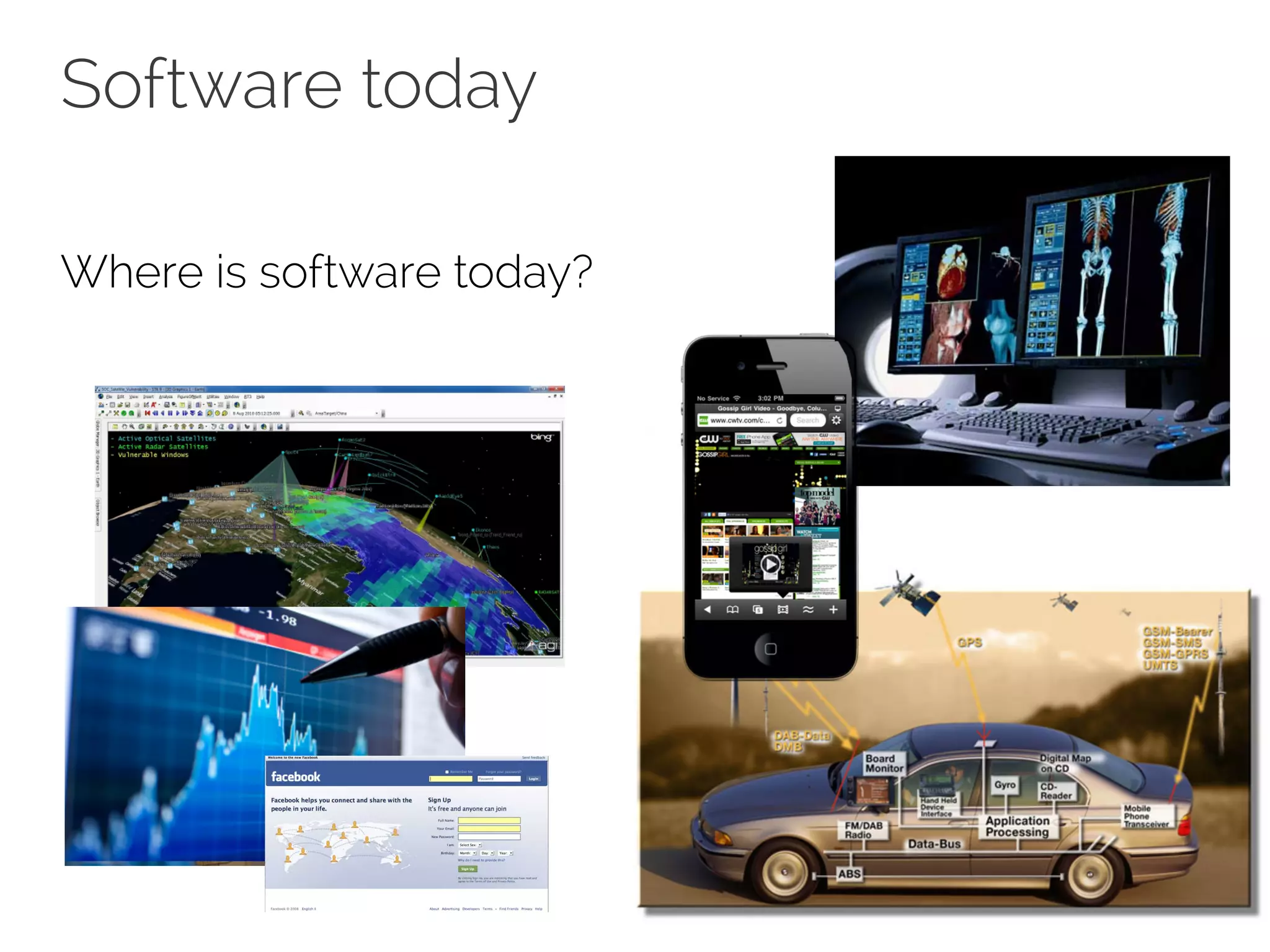 Software today 
Where is software today? 
 