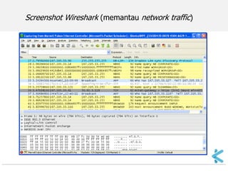 Screenshot Wireshark (memantau network traffic)  