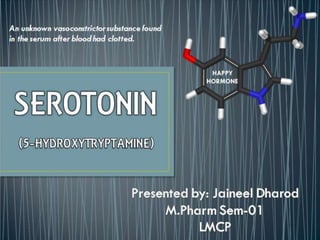 Serotonin, 5-HT, 5 hydroxytryptamine