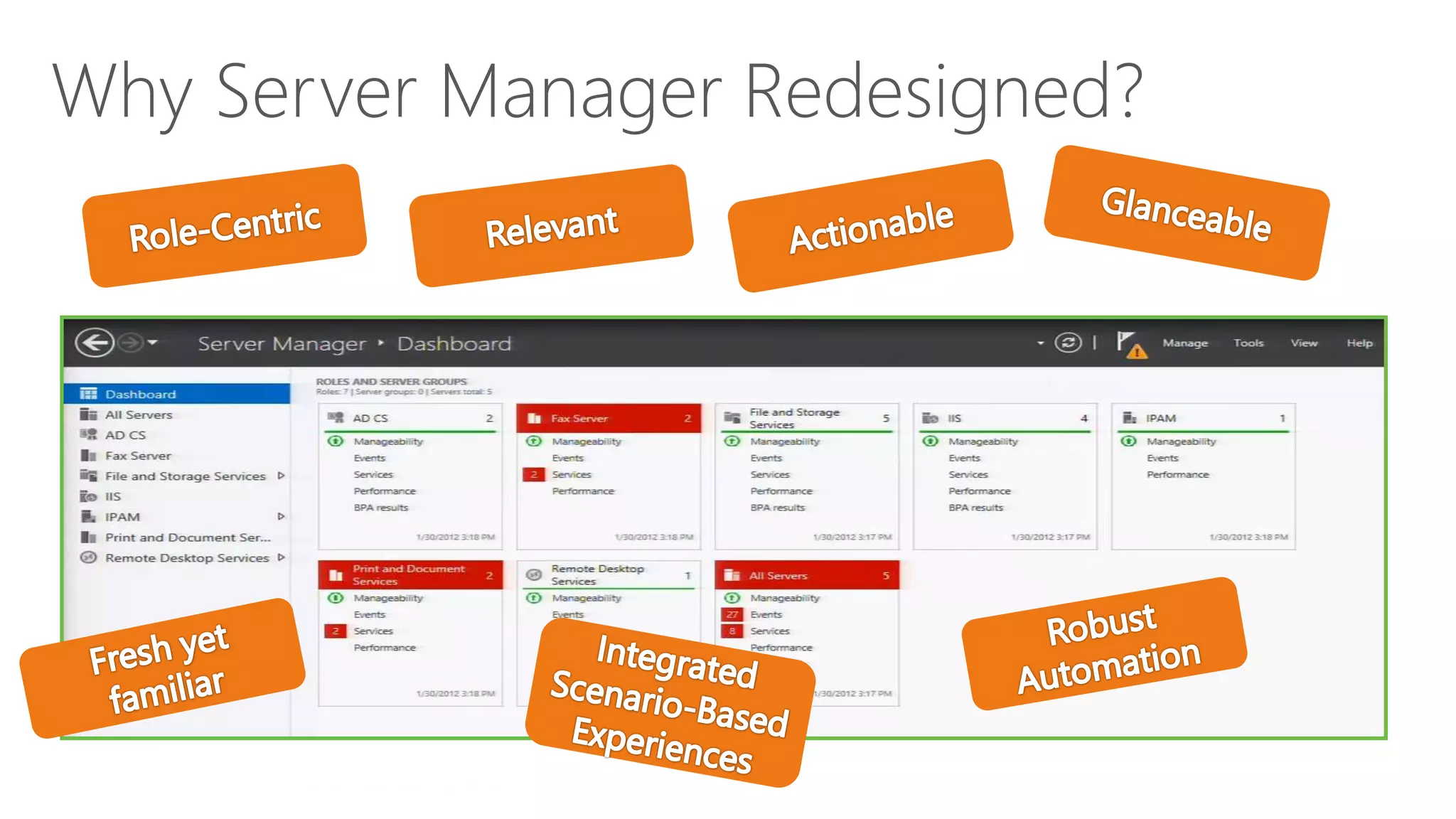 Why Server Manager Redesigned?
 