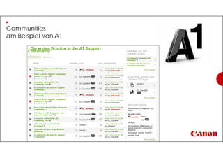 Communities
am Beispiel von A1
 