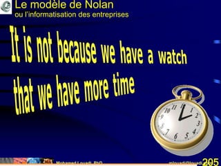 Mohamed Louadi, PhD mlouadi@louadi.com205
Le modèle de Nolan
ou l’informatisation des entreprises
 