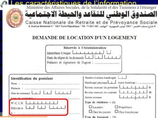 Mohamed Louadi, PhD mlouadi@louadi.com69
Les caractéristiques de l’information
 