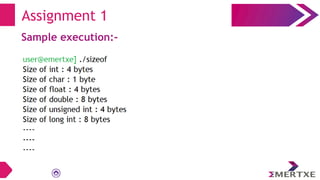 Sample execution:-
Assignment 1
 