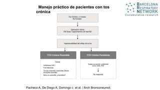 Pacheco A, De Diego A, Domingo c et al. / Arch Bronconeumol.
Manejo práctico de pacientes con tos
crónica
 