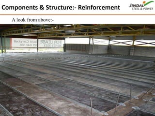 Components & Structure:‐ Reinforcement
21
A look from above:-
 