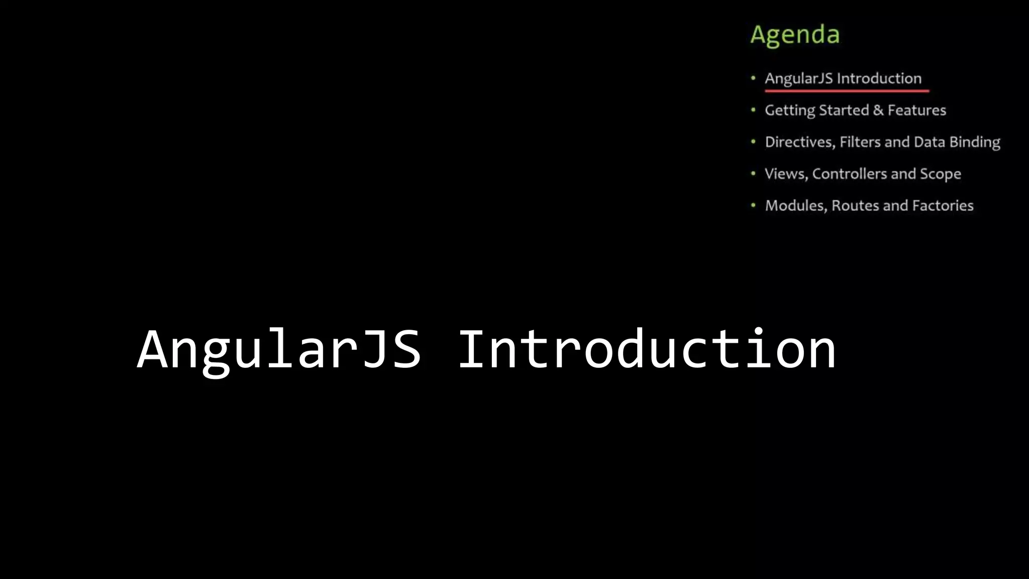 AngularJS Introduction 
