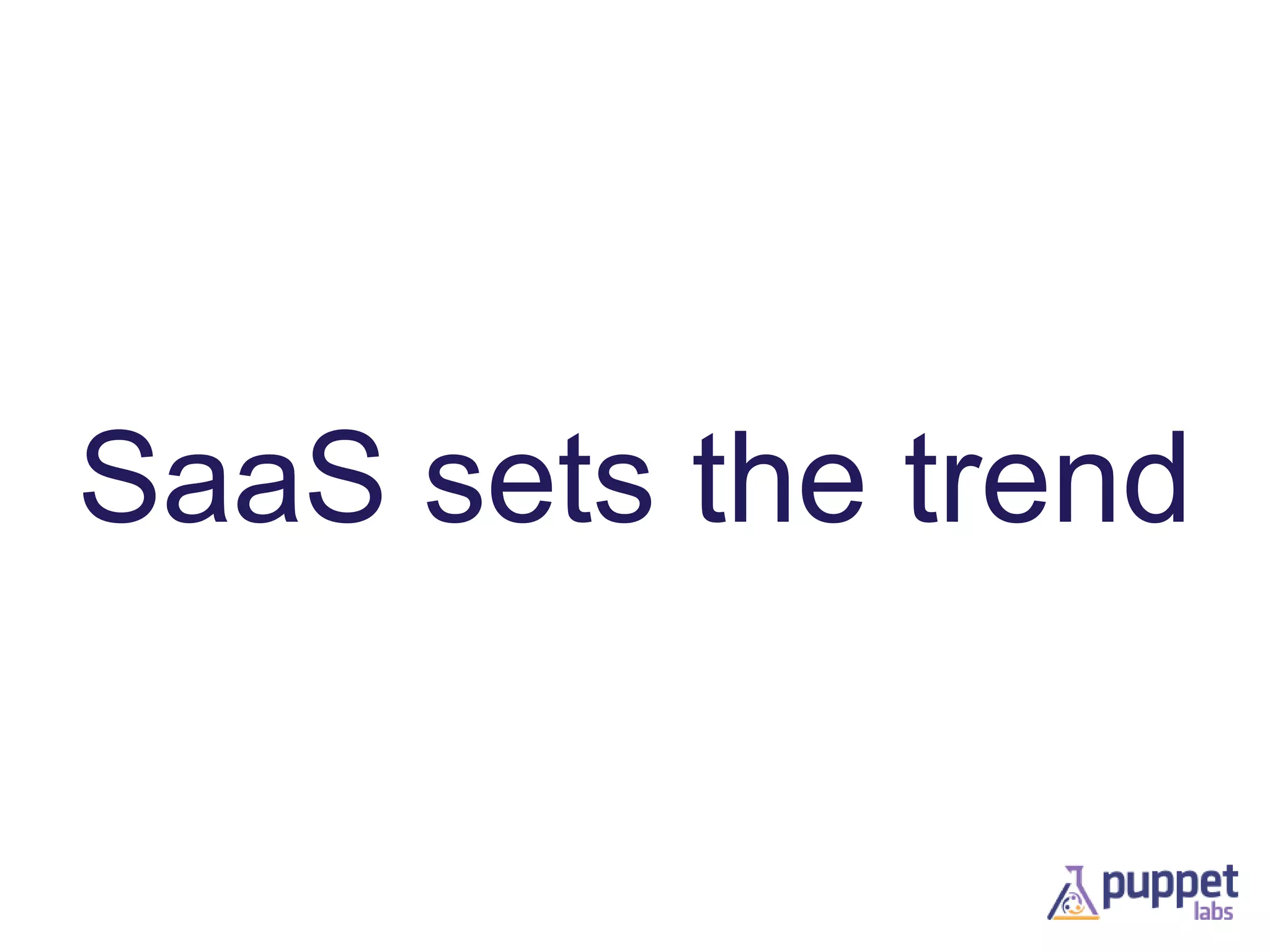 SaaS sets the trend

 