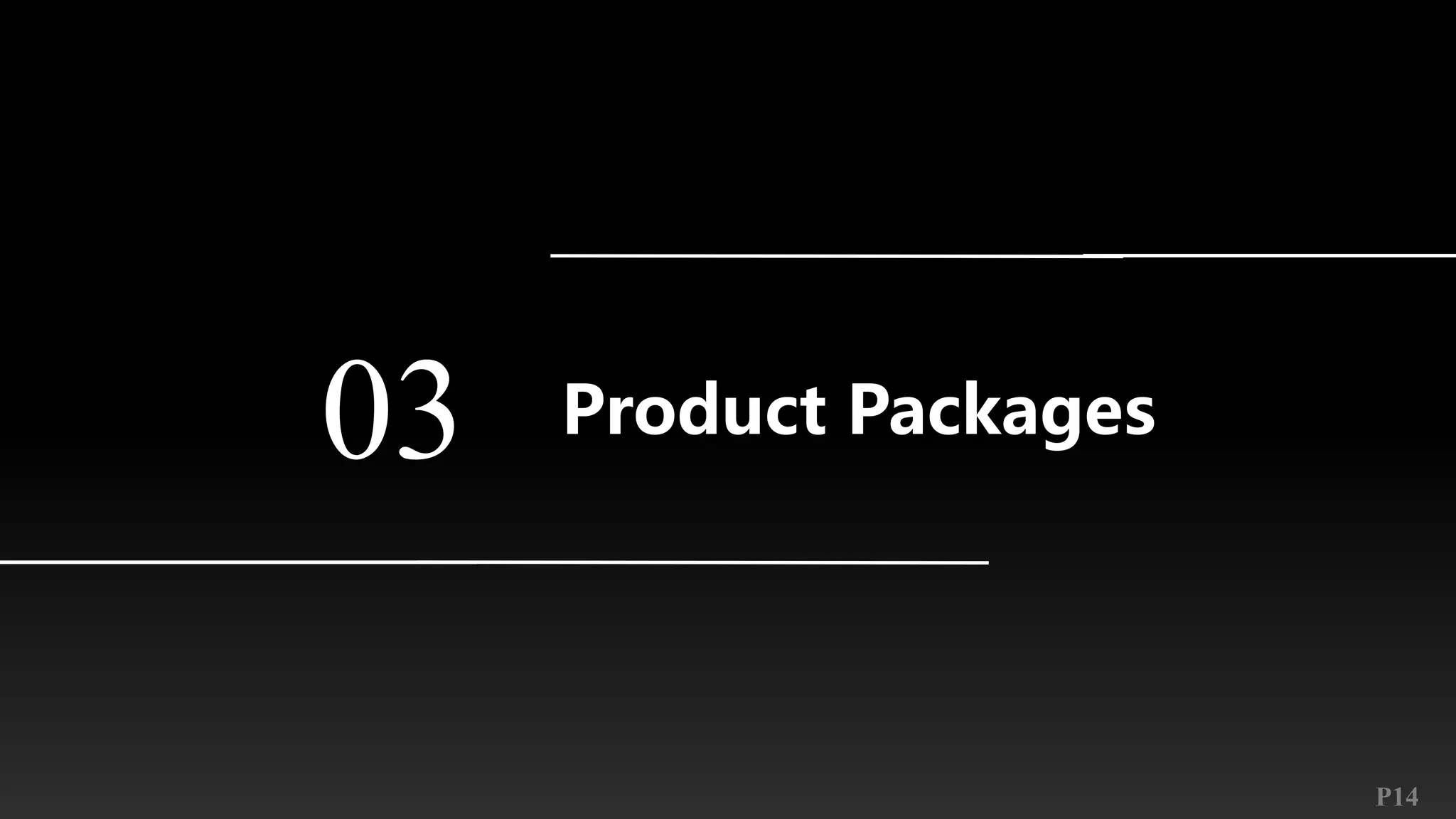 P14
03 Product Packages
 