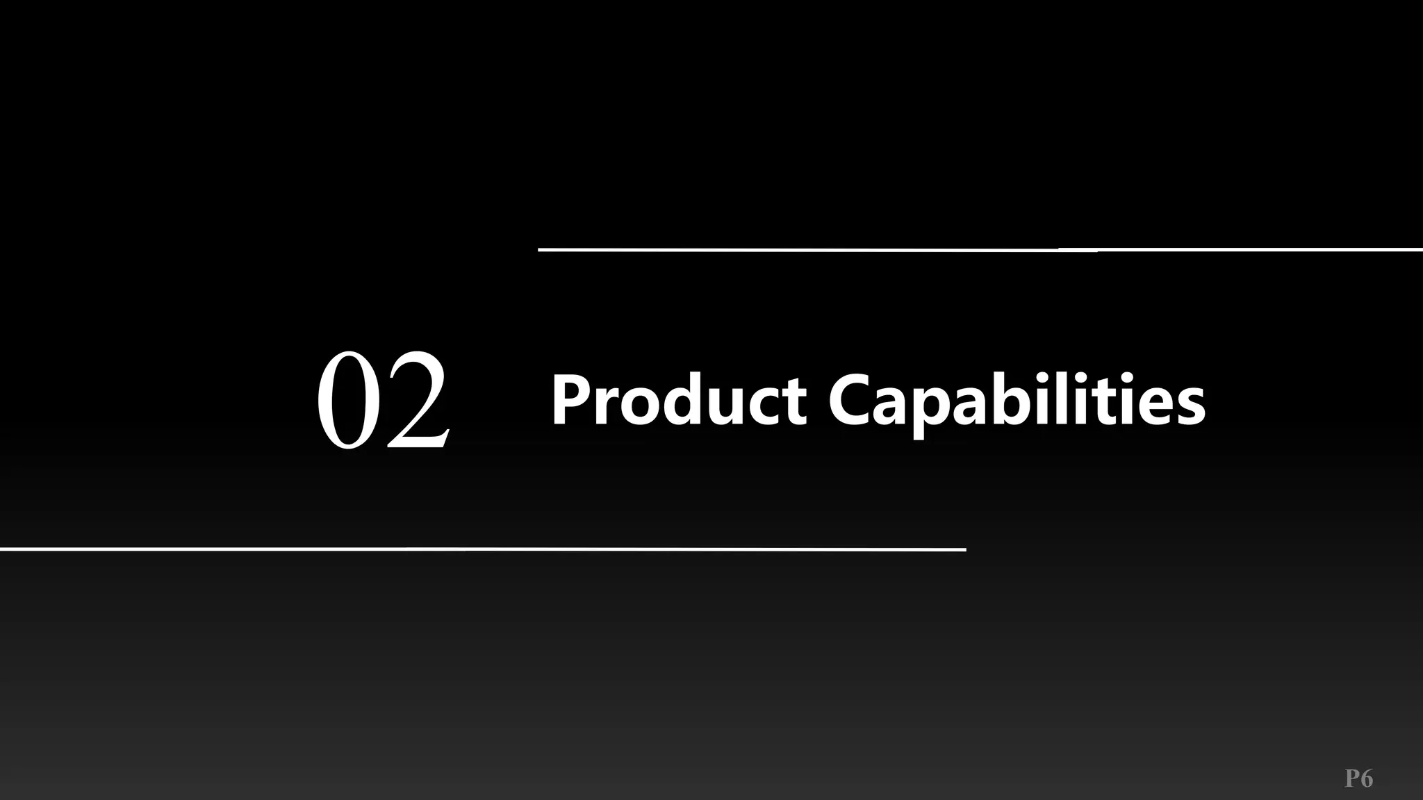 P6
02 Product Capabilities
 