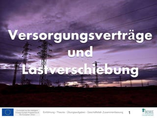 Co-funded by the Intelligent
Energy Europe Programme of
the European Union
1Einführung - Theorie - Übungsaufgaben - Geschäftsfall- Zusammenfassung
 