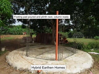 Hybrid Earthen Homes
Footing pad poured and plinth next, column ready
 