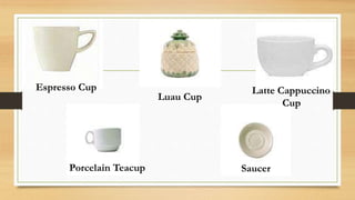 Espresso Cup Latte Cappuccino
Cup
Luau Cup
Porcelain Teacup Saucer
 