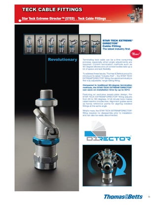 5
Star Teck Extreme DirectorTM (STED) — Teck Cable Fittings
New!
TECKMRO_E_Layout 1 11/10/2011 11:01 AM Page 5
 
