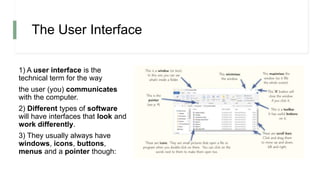 Interface Definition Computer The basics- getting started with computers-slide share | PPTX