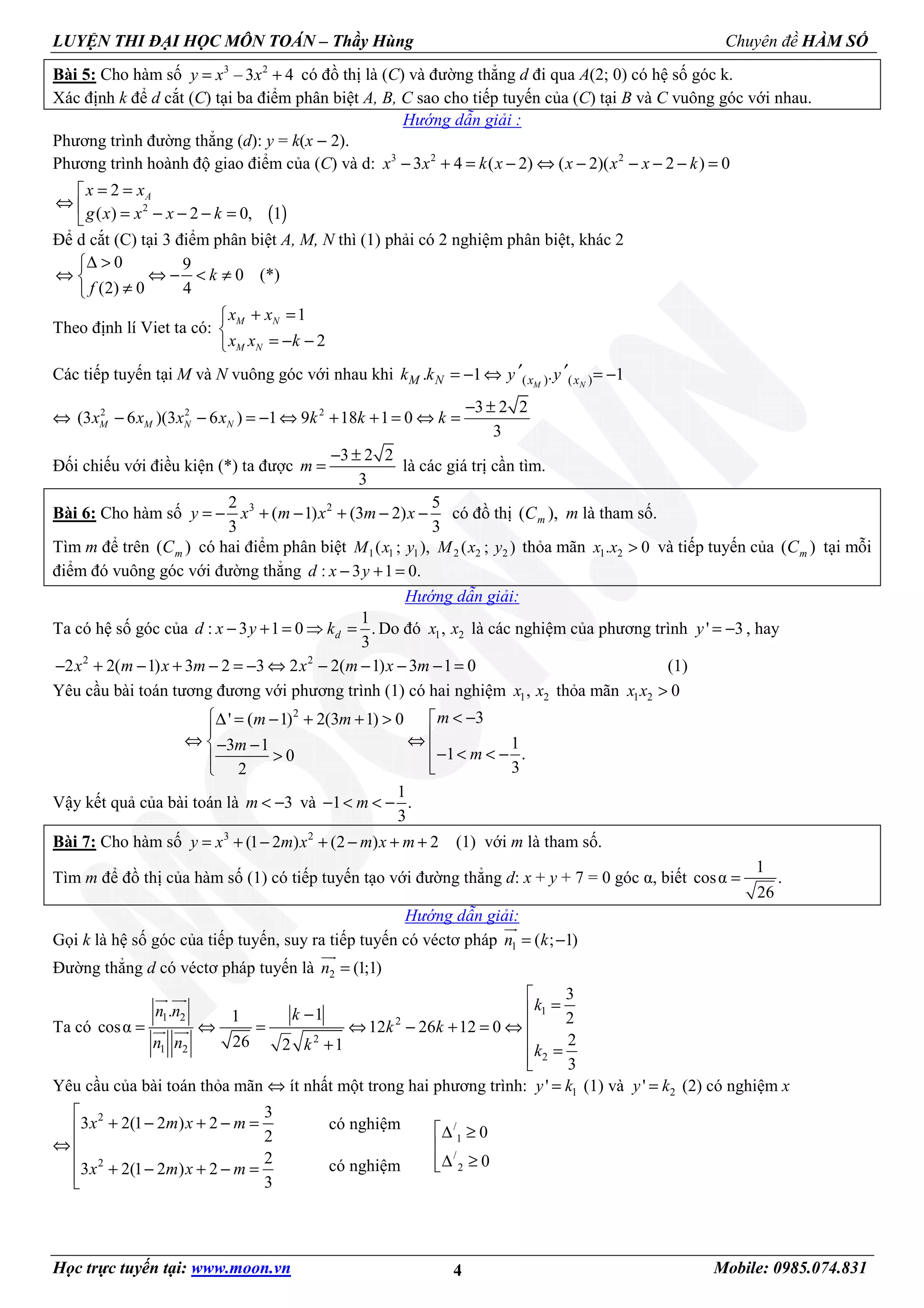 01 tiep tuyen cua do thi ham so p4_tlbg | PDF