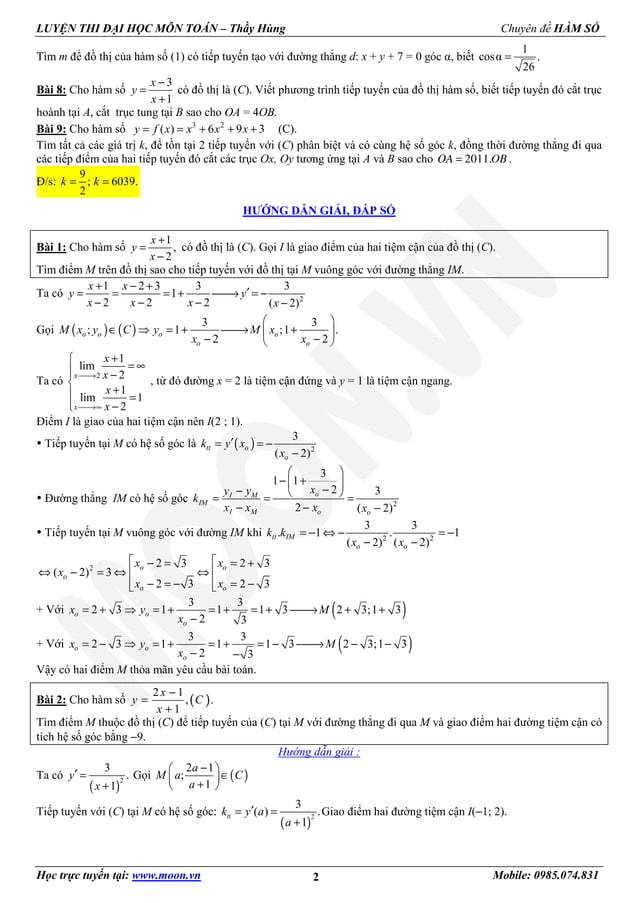 01 tiep tuyen cua do thi ham so p4_tlbg | PDF | Free Download