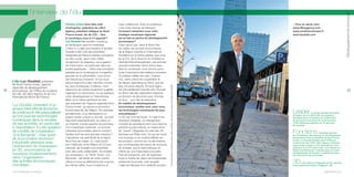 42

de Nord France Invest, agence
régionale de développement
économique, de l’Office du tourisme
de Lille, de Lille’s Agency et de CCI
International (Nord de France)

Luc Doublet, président d’un
groupe international éponyme,
se confie sur le rôle prépondérant
qu’ont joué les technologies
numériques dans la réussite
de ses activités, en particulier
à l’exportation. Il y est question
de modèle de coopération
“à la flamande”, mais aussi
de la prochaine révolution
industrielle attendue avec
l’avènement de l’impression
en 3D, annonciatrice de
nouveaux bouleversements
dans l’organisation
des activités économiques
mondiales.
Vive la République numérique !

nous collaborons. Avec le numérique,
c’est notre marque de fabrique !
Comment ressentez-vous cette
stratégie numérique régionale
qui se met au service du développement
économique ?
Il faut savoir que, dans le Nord-Pasde-Calais, les services économiques
de la Région orientés à l’international
travaillent sur le même plateau que ceux
de la CCI, de la Direccte et d’Ubifrance.
Décloisonnés physiquement, ces services
œuvrent ensemble ! Nous avons beau
faire du numérique, nous savons aussi
toute l’importance des relations humaines.
Ce plateau reflète très bien, d’après
moi, cette culture de coopération et
de réseau, spécifique au Nord, que les
élus ont aussi adopté. Si notre région
est principalement tournée vers l’Europe
du Nord, elle sait cependant préserver
sa fonction de rencontre avec l’Europe
du Sud… son rôle de traducteur.
En matière de développement
économique, quelles sont, pour vous,
les technologies numériques les plus
prometteuses ?
La 3D par tous les bouts : il s’agit d’une
révolution intégrale, un changement
complet de paradigme dont nous devons
prendre la juste mesure, au risque sinon
de “crever” ! Regardez du côté des 3D
factories aux États-Unis. Ce qui est arrivé
à la musique ou au cinéma déferle sur
les produits : comme sur ce site Internet
qui commercialise des plans de montures
de lunettes, que le client fabrique luimême sur une imprimante à poudre !
Plus de transports, peu de logistique…
toute la chaîne de valeur est bouleversée,
préservant la poudre, avec laquelle
l’objet est fabriqué et la créativité du plan !

> Pour en savoir plus
www.lillesagency.com
www.nordfranceinvest.fr
www.doublet.com

Toute reproduction du présent ouvrage, totale ou partielle, quel que soit le support, est strictement interdite.

L’élu Luc Doublet, président

Paroles d’élus Vous êtes chef
d’entreprise, président de Lille’s
Agency, président délégué de Nord
France Invest, élu de CCI… Que
le numérique vous a-t-il apporté ?
Luc Doublet Ma société n’aurait pu
se développer sans le numérique.
C’était il y a déjà une trentaine d’années :
Doublet a été l’une des premières
entreprises de France à prendre conscience
du rôle crucial, dans notre métier
de fabricant de drapeaux, de la gestion
de l’information, en particulier dans les
postes graphiques… Grâce à la conception
assistée par le numérique et à la gestion
garantie de la colorimétrie, nous avons
pris beaucoup d’avance, ce qui nous
assure aujourd’hui des marchés comme
les Jeux olympiques. D’ailleurs, nous
disposons de cadres hautement qualifiés,
ingénieurs ou doctorants, ce qui explique
notre développement à l’international.
Mais j’ai le même sentiment en tant
que président de l’Agence régionale Nord
France Invest, qui assure la promotion
économique de Lille Région. Par exemple,
actuellement, nous développons un
project center unique au monde, qui peut
répondre instantanément, sur place ou
sur Internet, à toute question économique
d’un investisseur potentiel : où sont les
industries automobiles dans le monde ?
Quelles sont les plus grandes marques ?
J’ajouterais une spécificité de la région
Nord-Pas-de-Calais : ici, nous avons
pris l’habitude, entre Région et CCI par
exemple, de travailler tous ensemble,
avec des outils collaboratifs. Ce modèle
de coopération – la “North Touch” à la
flamande – fait partie de notre culture :
même si nous ne défendons pas toujours
les mêmes idées, nous coopérons et

Développement économique

l’interview de l’élu

43

Leader.

Le groupe Doublet est leader
européen dans la fabrication de drapeaux,
spécialisé dans l’impression et la fabrication
de structures d’accueil et de communication
(7 500 références réparties sur 35 gammes
de produits).

Fonctions.

Secrétaire général
de la Fédération des agences de développement
économique (Cner) et président de Nord France
Invest, Luc Doublet préside aussi l’Office du
tourisme de Lille, l’IRD, Lille’s Agency, le Bureau
régional des congrès et CCI International. Viceprésident de la CCI Grand Lille, il est trésorier du
Medef Lille Métropole. Il préside aussi le Centre
chorégraphique de Roubaix, le festival de piano
Ars Terra et le Frac de Picardie.

3D.

Pour découvrir l’impression en 3D, visionnez
www.youtube.com/watch?v=8aghzpO_UZE
parolesdelus.com

 