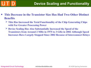 01 Transistor Scaling in semiconductor applications | PPT