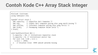 Algoritma dan Struktur Data - Stack | PDF