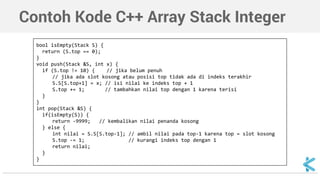 Algoritma dan Struktur Data - Stack | PPT