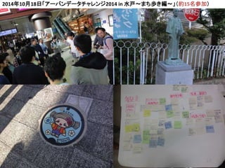 14
2014年10月18日「アーバンデータチャレンジ2014 in 水戸〜まち歩き編〜」（約15名参加）
 
