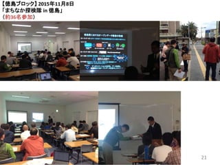 21
【徳島ブロック】 2015年11月8日
「まちなか探検隊 in 徳島」
（約36名参加）
 