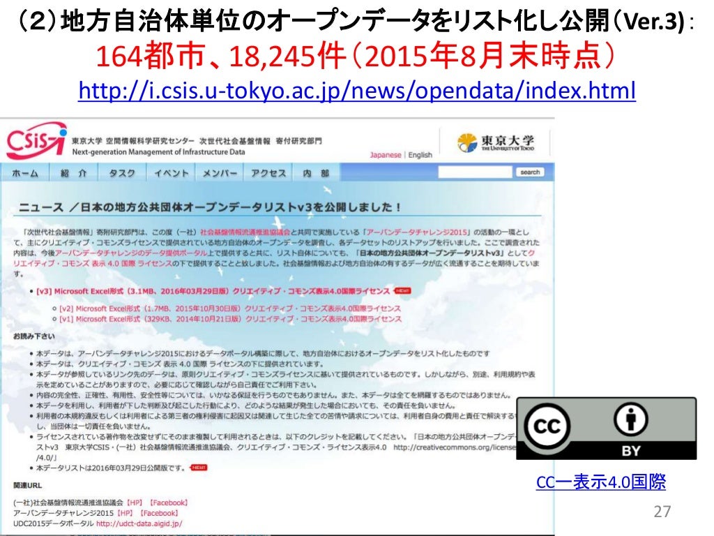 アーバンデータチャレンジ2016開催に向けて アーバンデータチャレンジ2016開催に向けて