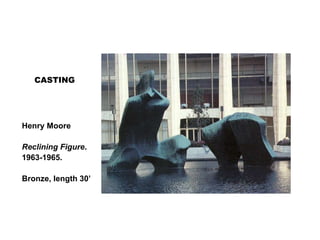 CASTING
Henry Moore
Reclining Figure.
1963-1965.
Bronze, length 30’
 