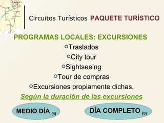 <ul><li>PROGRAMAS LOCALES: EXCURSIONES   </li></ul><ul><li>Traslados </li></ul><ul><li>City tour </li></ul><ul><li>Sightse...
