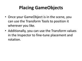 unity basics | PPTX