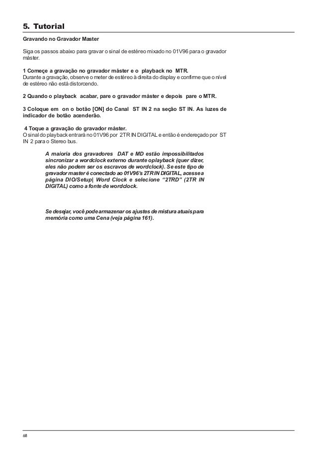 Yamaha 01v96 portugues